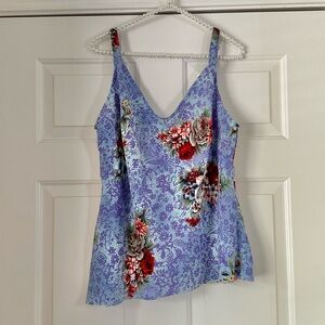 Muse Floral Lace Print Sleeveless Top